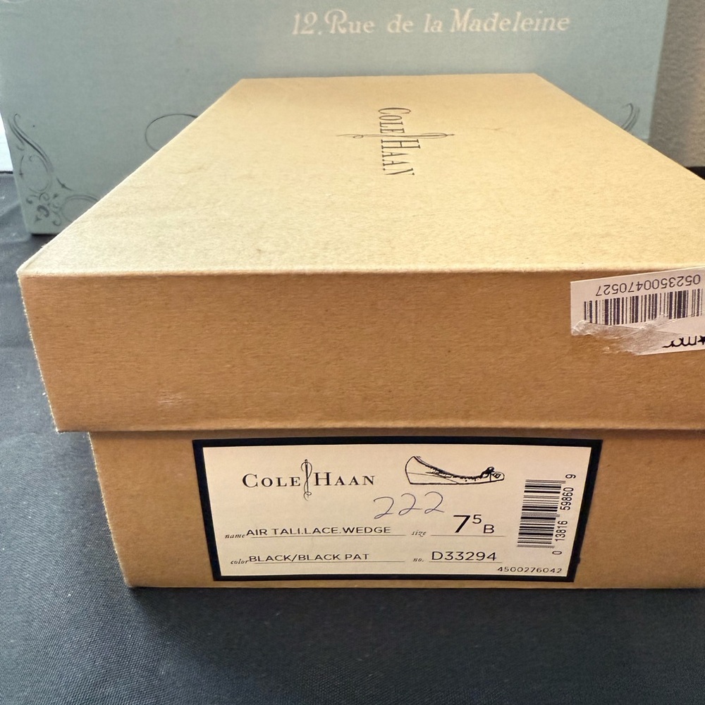 Cole Haan Black Patent Wedge Shoes